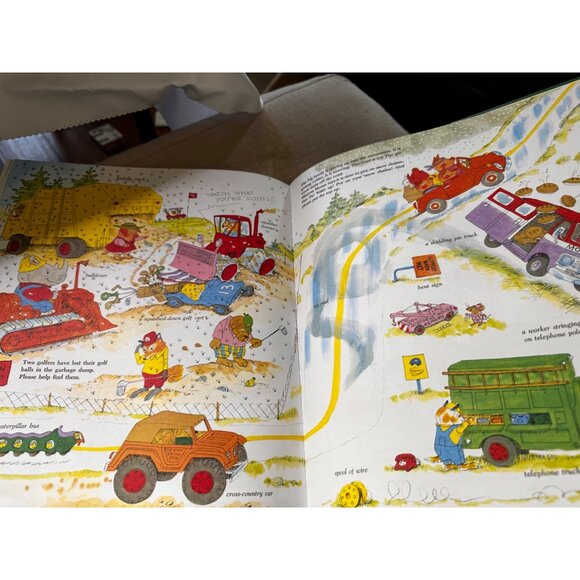 Richard Scarry’s Cars and Trucks and Things that Go Oversized HC Book 2014 50th - Picture 7 of 11